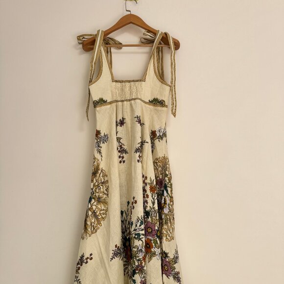 Alemais Antoinette Ballet Linen Midi Dress - Picture 11 of 14